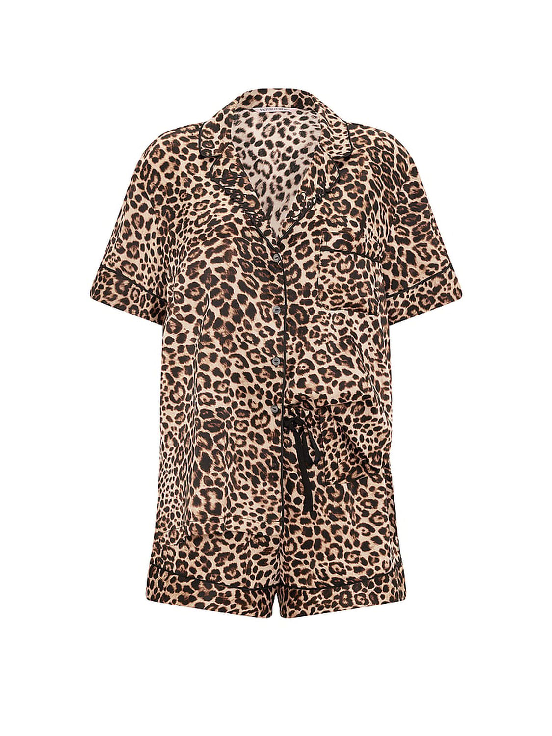 vs Victoria's Secret Signature Satin Short Pajama Set Leopard 3 of 3 