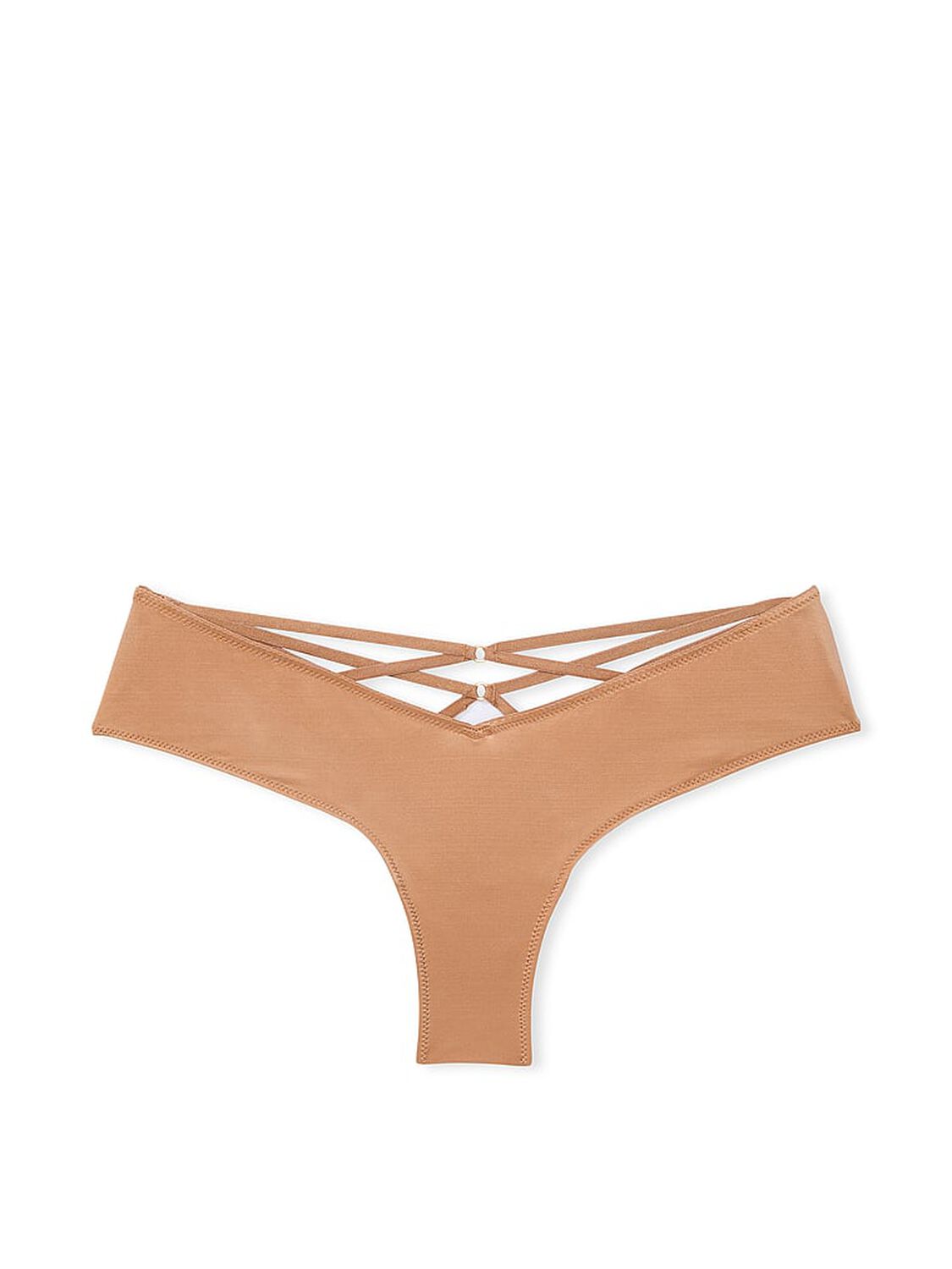 vs Very Sexy Strappy-Back High-Leg Cheeky Panty Toffee 3 of 3 