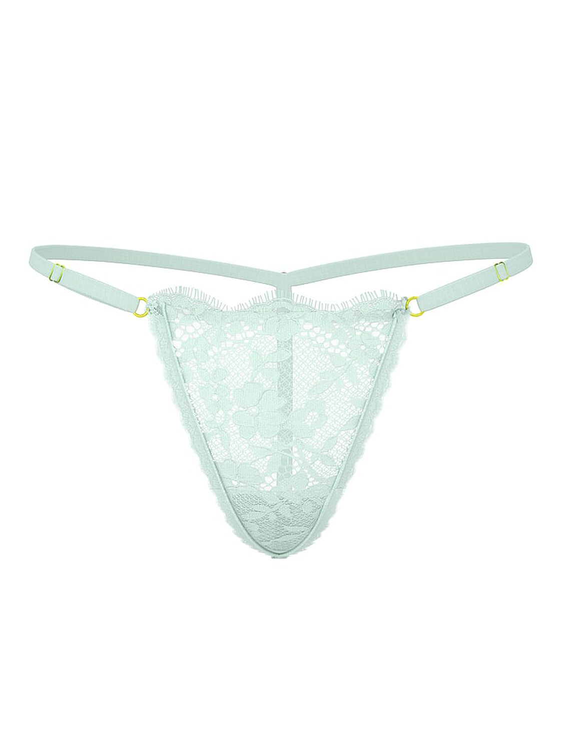 vs Dream Angels Lace Adjustable V-String Panty Mint Green 3 of 4 
