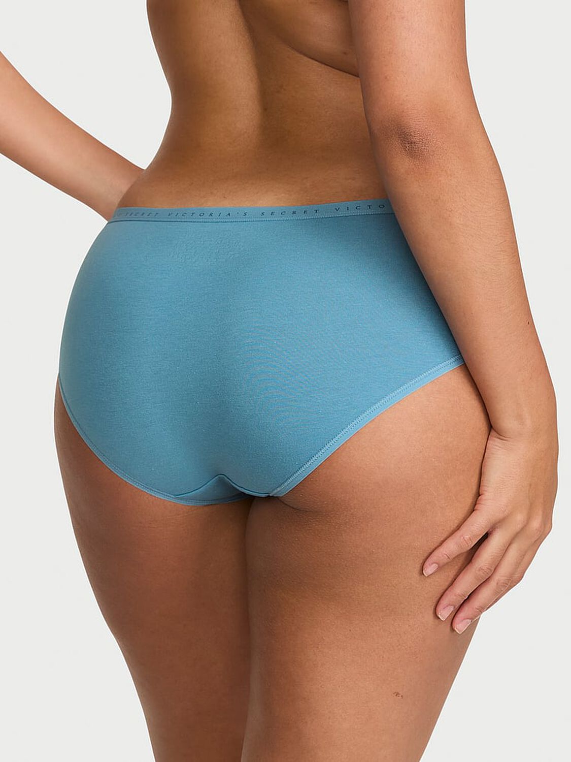 vs Victoria's Secret Stretch Cotton Hiphugger Panty Bluebird 2 of 2 