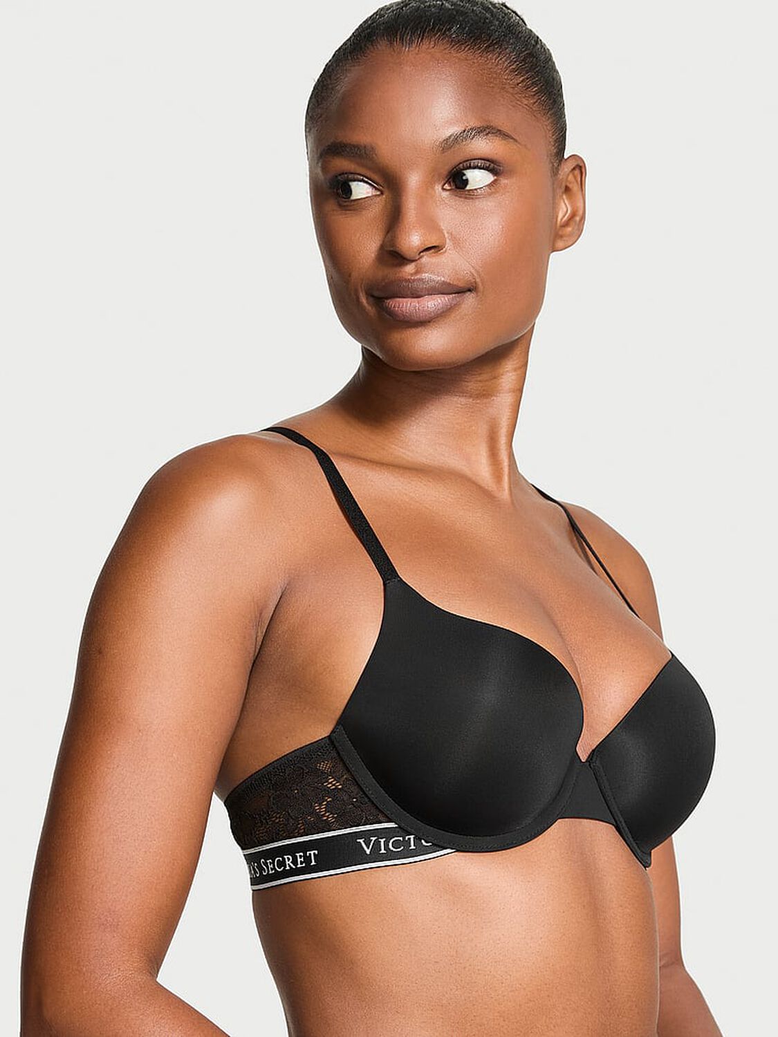 vs The T-Shirt Push-Up Perfect Shape Lace-Trim Bra 1 of 3 