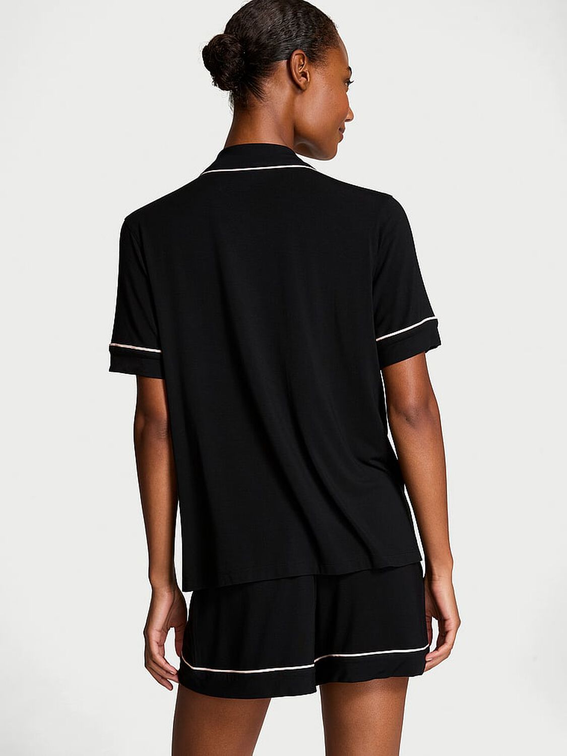 vs Victoria's Secret SoSoft&trade; Modal Short Pajama Set Black 2 of 3 