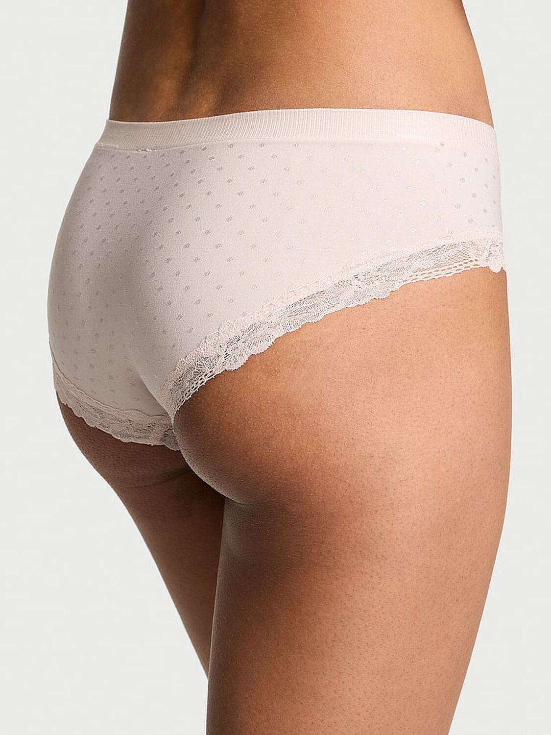 vs Seamless Seamless Lace-Trim Hiphugger Panty Glaze 2 of 3 