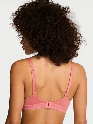 Lace-Trim Lightly Lined Demi Bra
