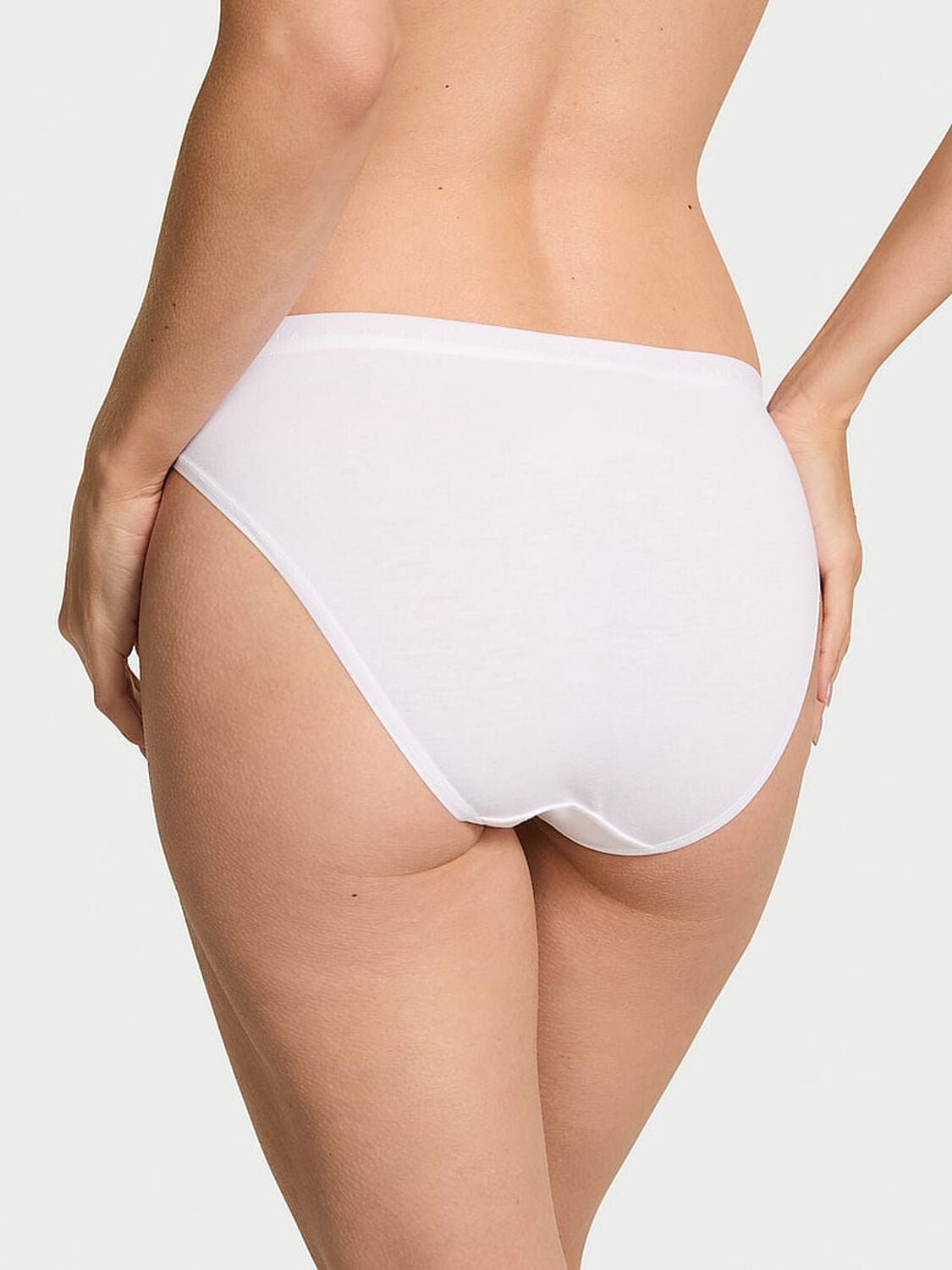 vs Victoria's Secret Stretch Cotton Bikini Panty Vs White 2 of 3 