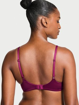Lightly Lined Lace-Trim Full-Coverage Bra