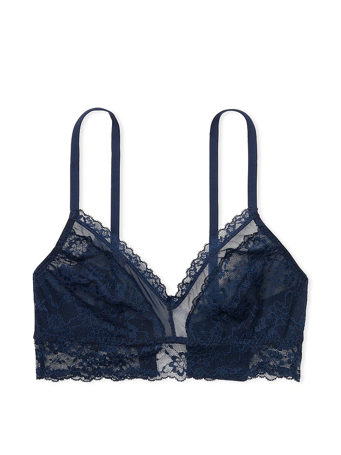 vs Victoria's Secret Lace Curvy Bralette Noir Navy 3 of 3 