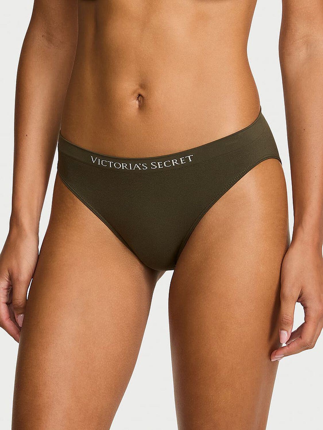 vs Seamless Seamless Bikini Panty Olive 1 of 2 