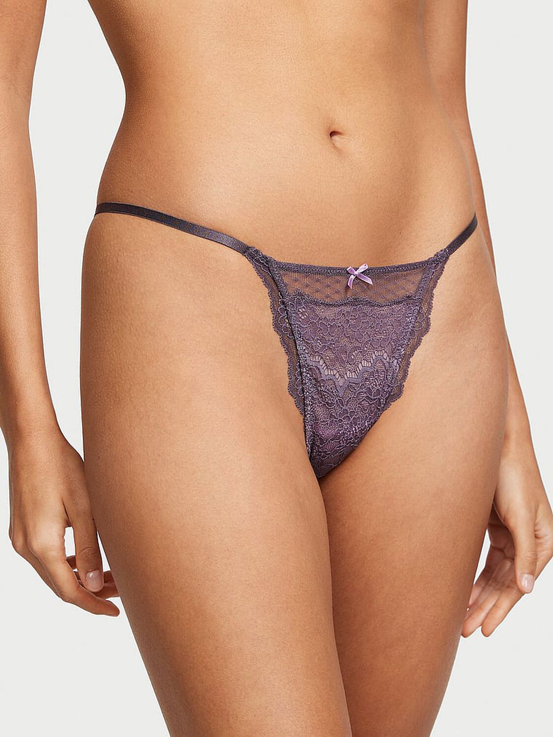 vs Dream Angels Lace & Mesh String Bikini Panty Tornado 1 of 4 