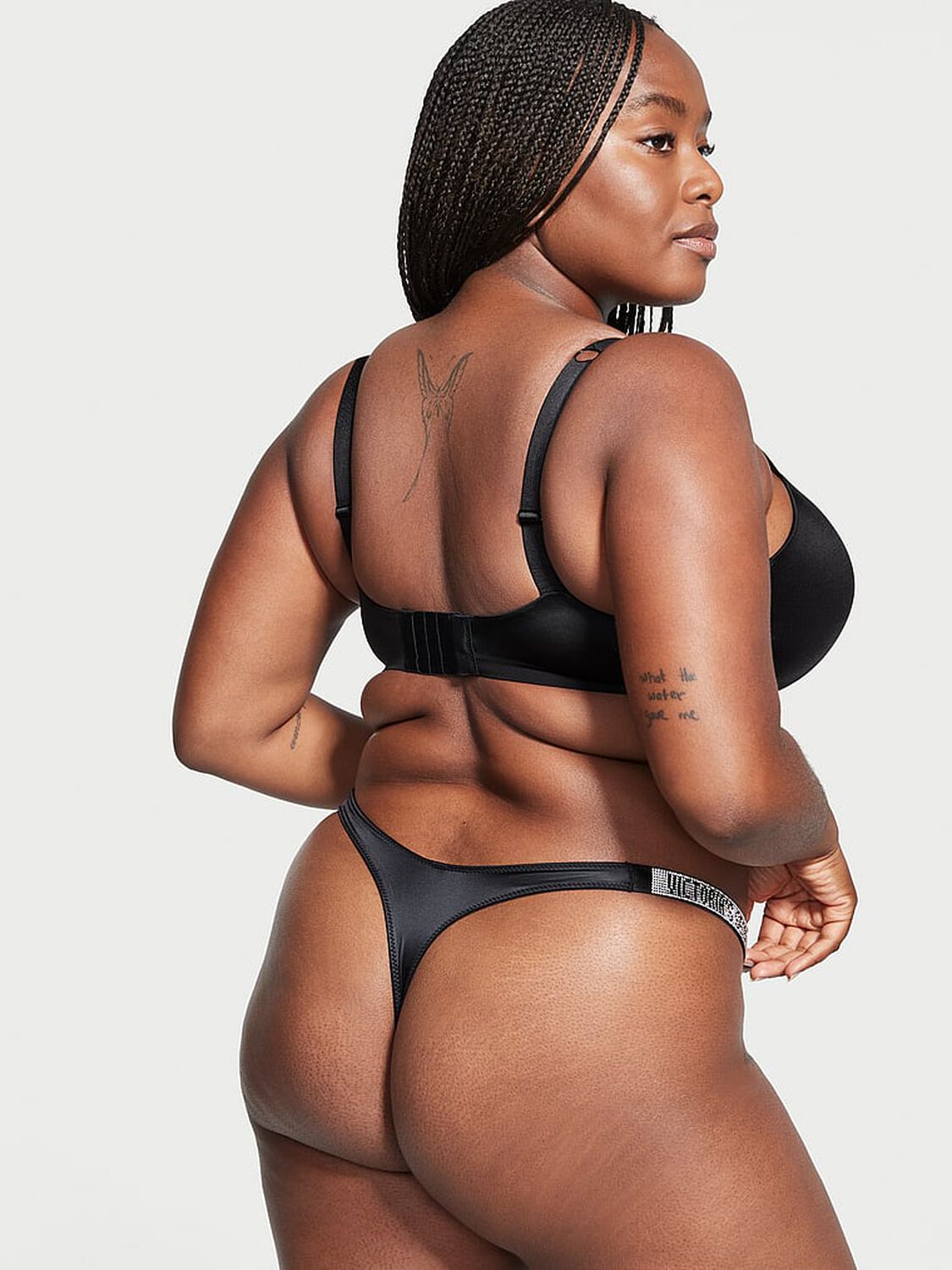 vs Very Sexy Shine Strap Thong Panty Black 2 of 4 