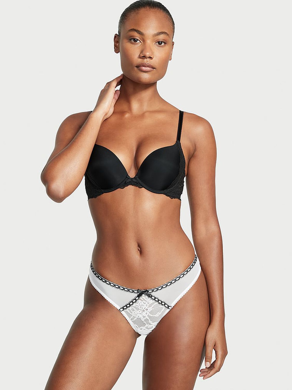 vs Dream Angels Heritage Ribbon Slot Thong Panty 1 of 3 