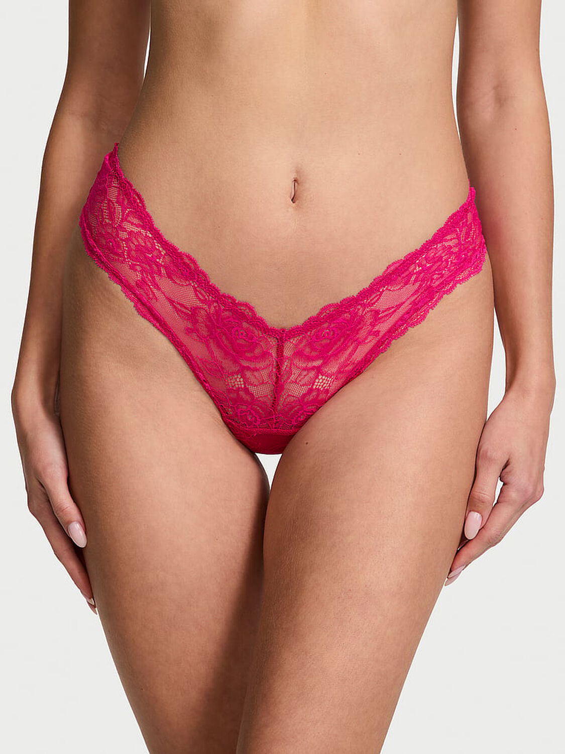 vs Very Sexy Rose Lace High-Leg Cheeky Panty 1 of 4 