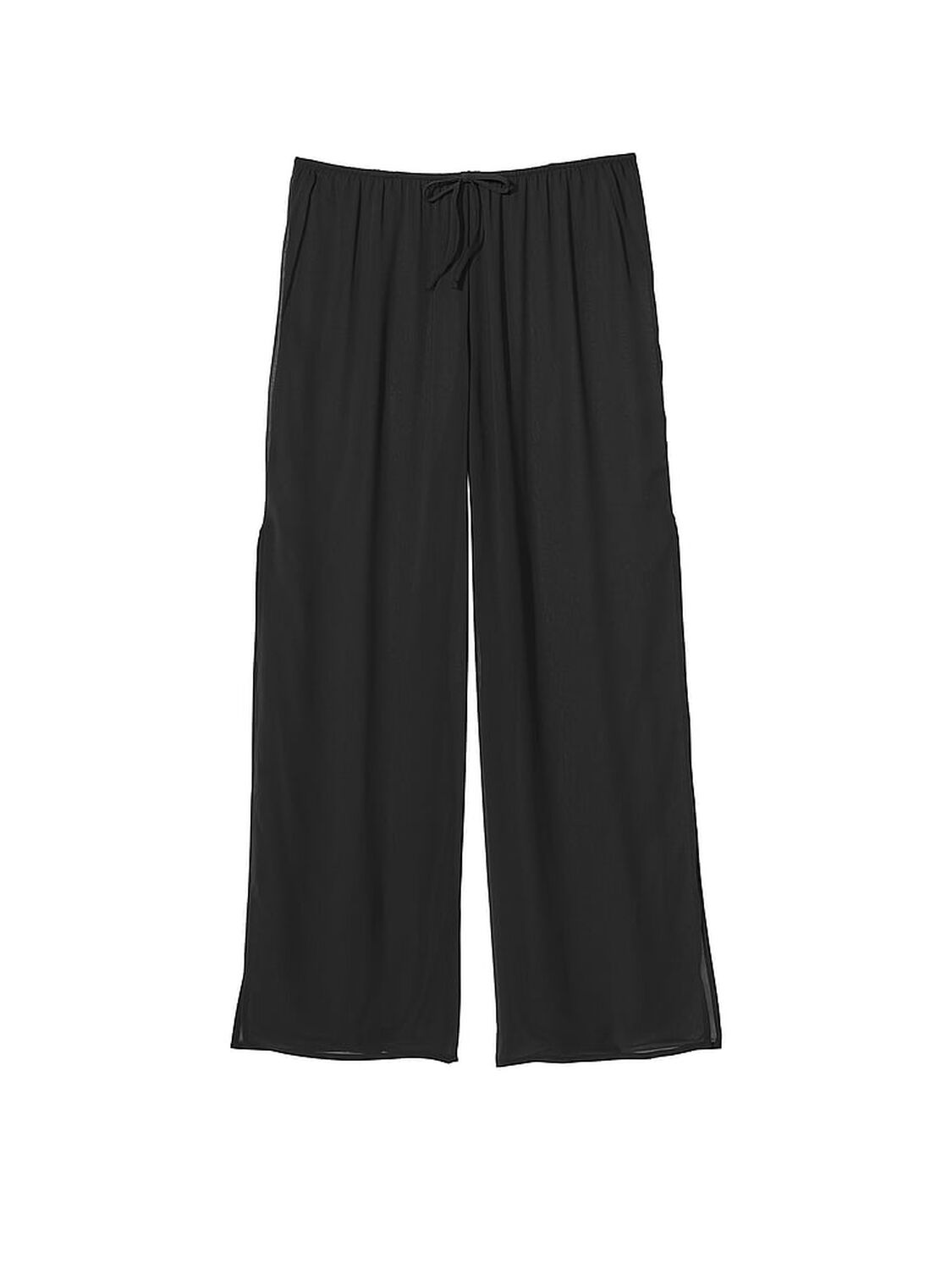 vs Victoria's Secret Swim Sheer Crinkle Wide-Leg Pants Black 3 of 3 