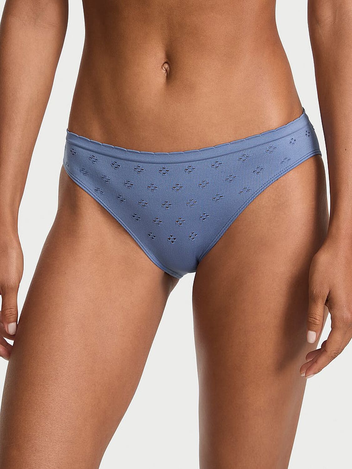 vs Seamless Seamless Eyelet Bikini Panty Moonlight Blue 3 of 3 