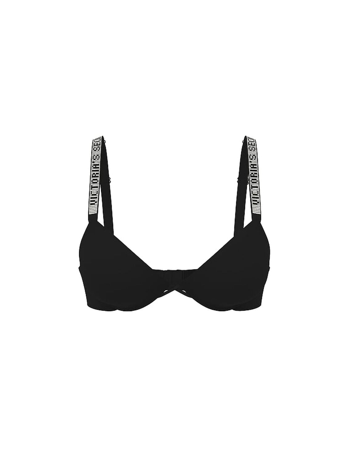 vs Very Sexy Sunset Ombr&eacute; Shine Strap Lightly Lined Low-Cut Demi Bra Black 2 of 3 