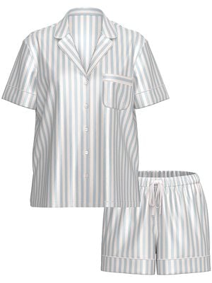 Glazed Satin Short Pajama Set