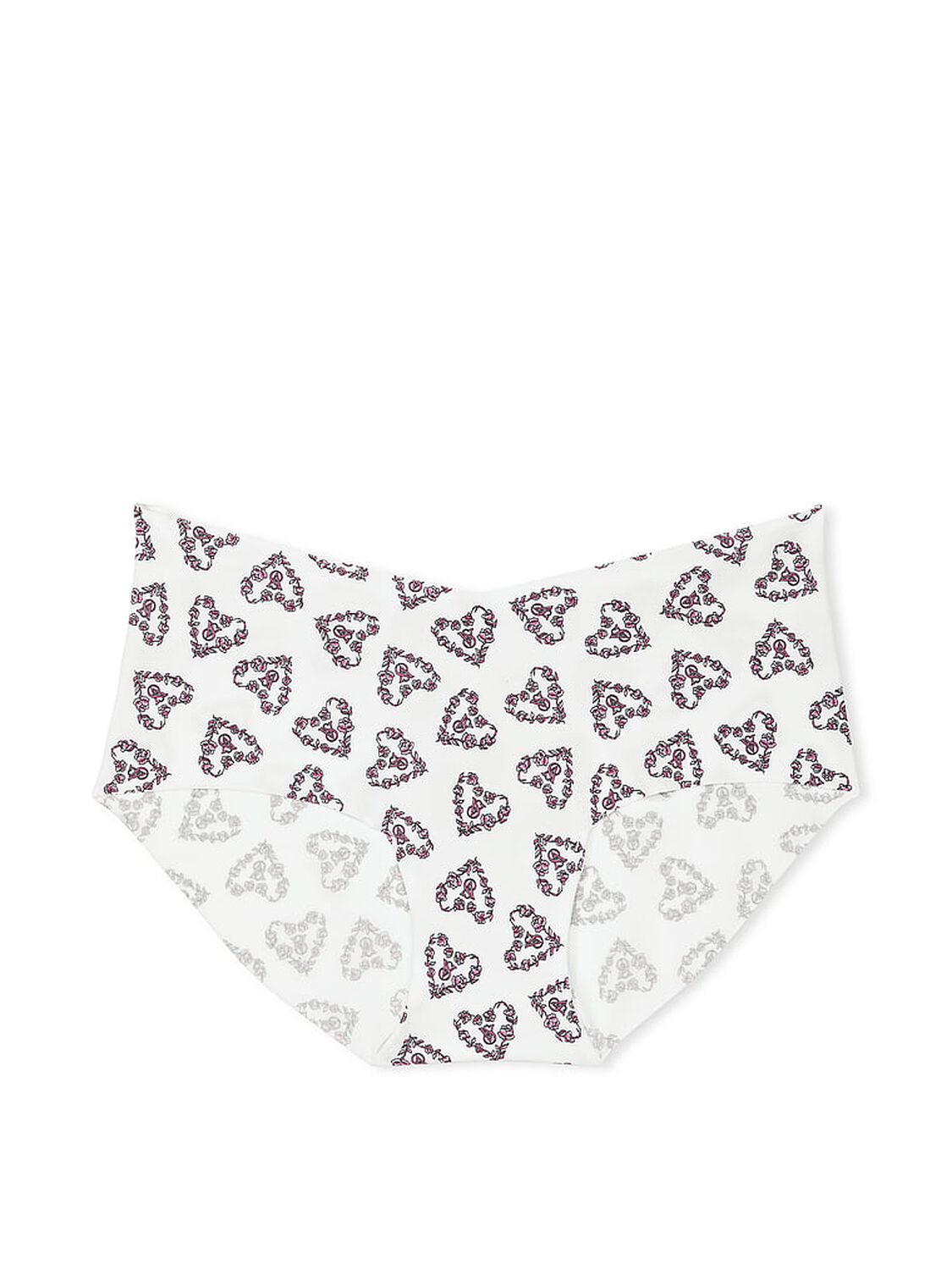 vs No-Show No-Show Hiphugger Panty White Floral Hearts 3 of 3 