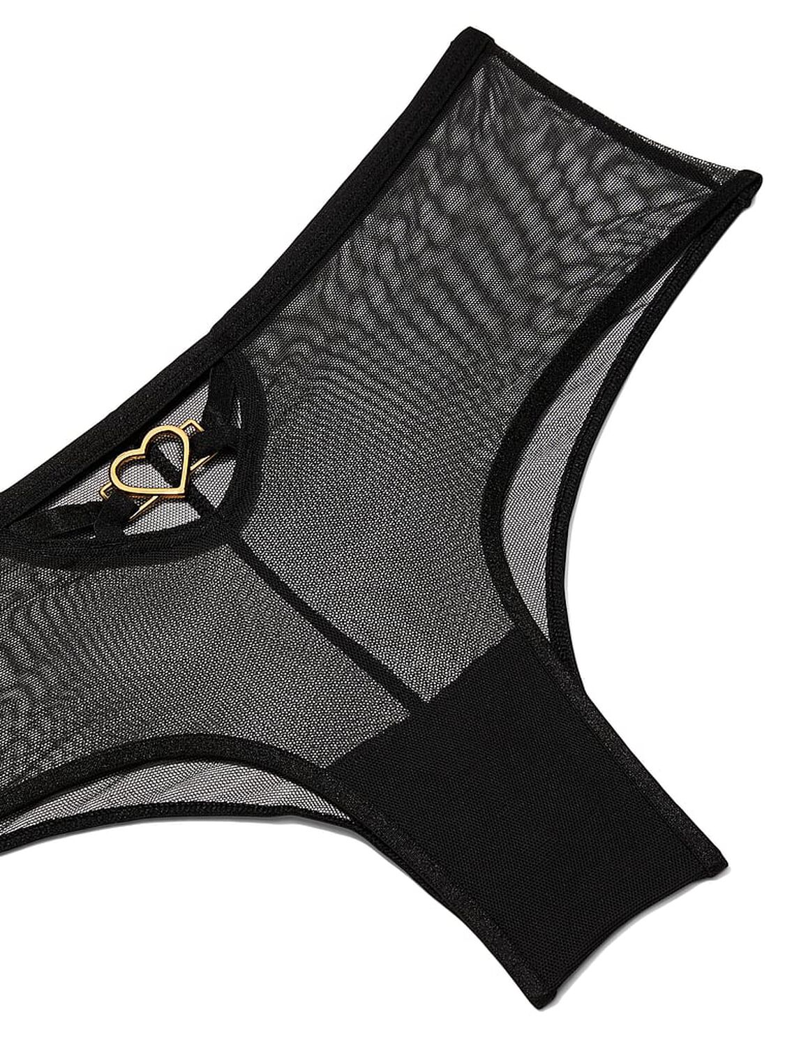 vs Very Sexy Heartware Mesh Cheeky Panty Black 4 of 4 