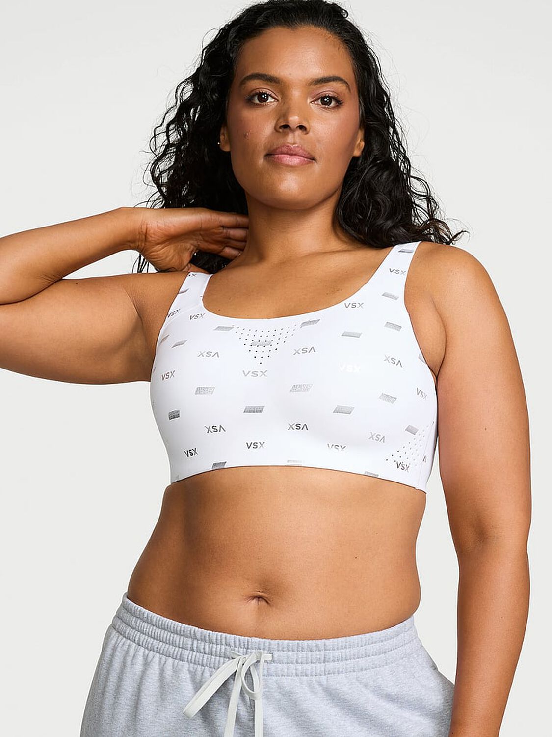 vs Vsx VSX Featherweight&trade; Max Sports Bra White & Silver 1 of 3 