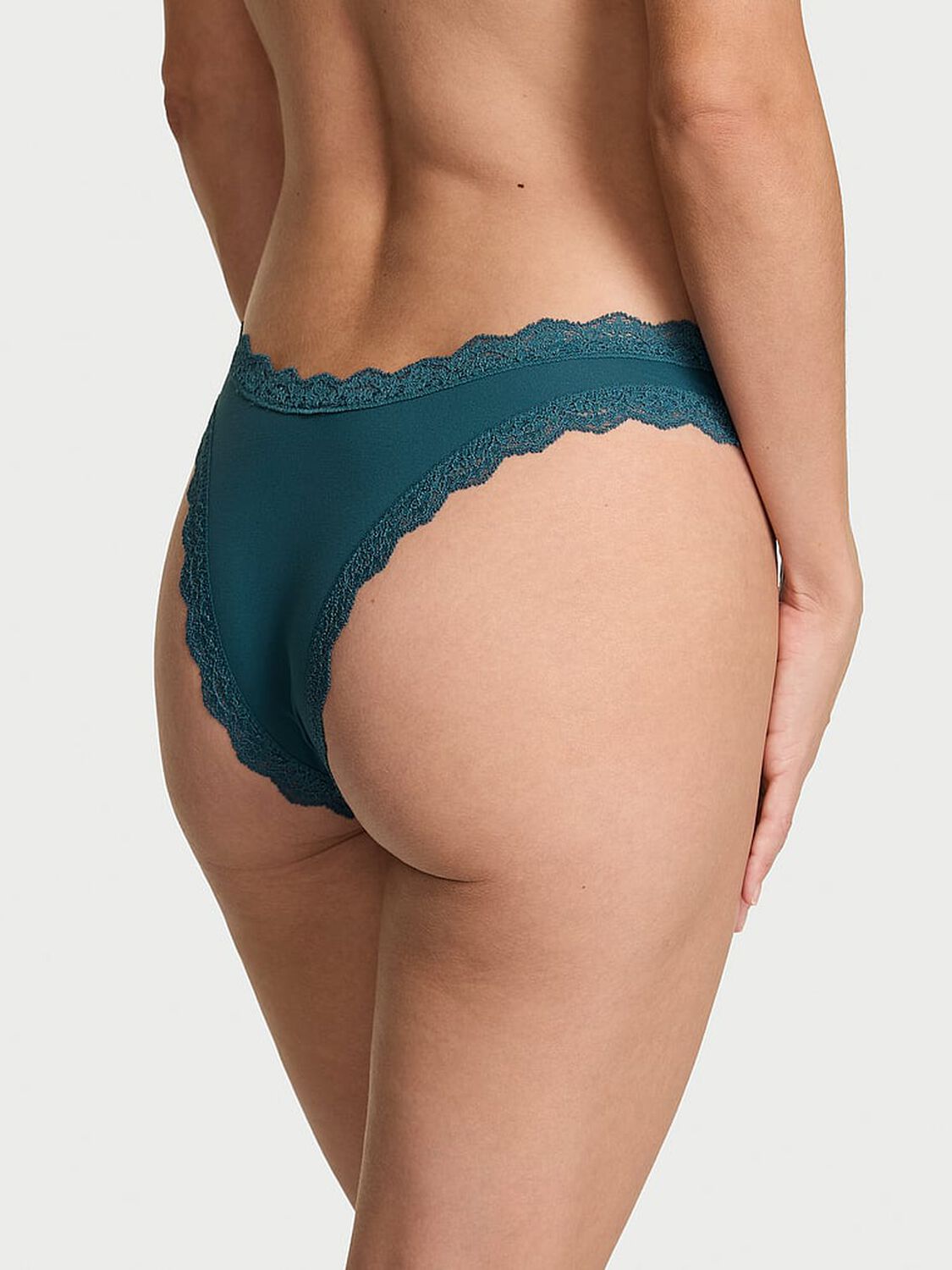 vs Dream Angels Lace-Trim Brazilian Panty Teal Haze 2 of 4 