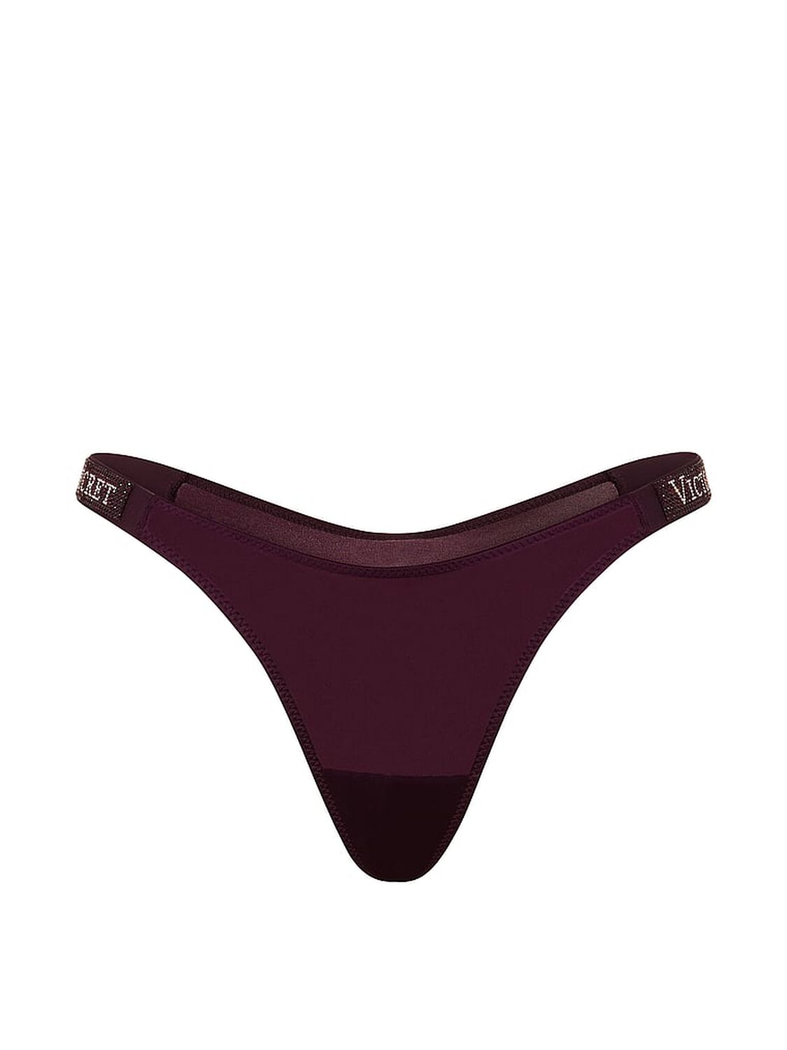 vs Very Sexy Shine Strap Thong Panty Winter Wine 3 of 3 