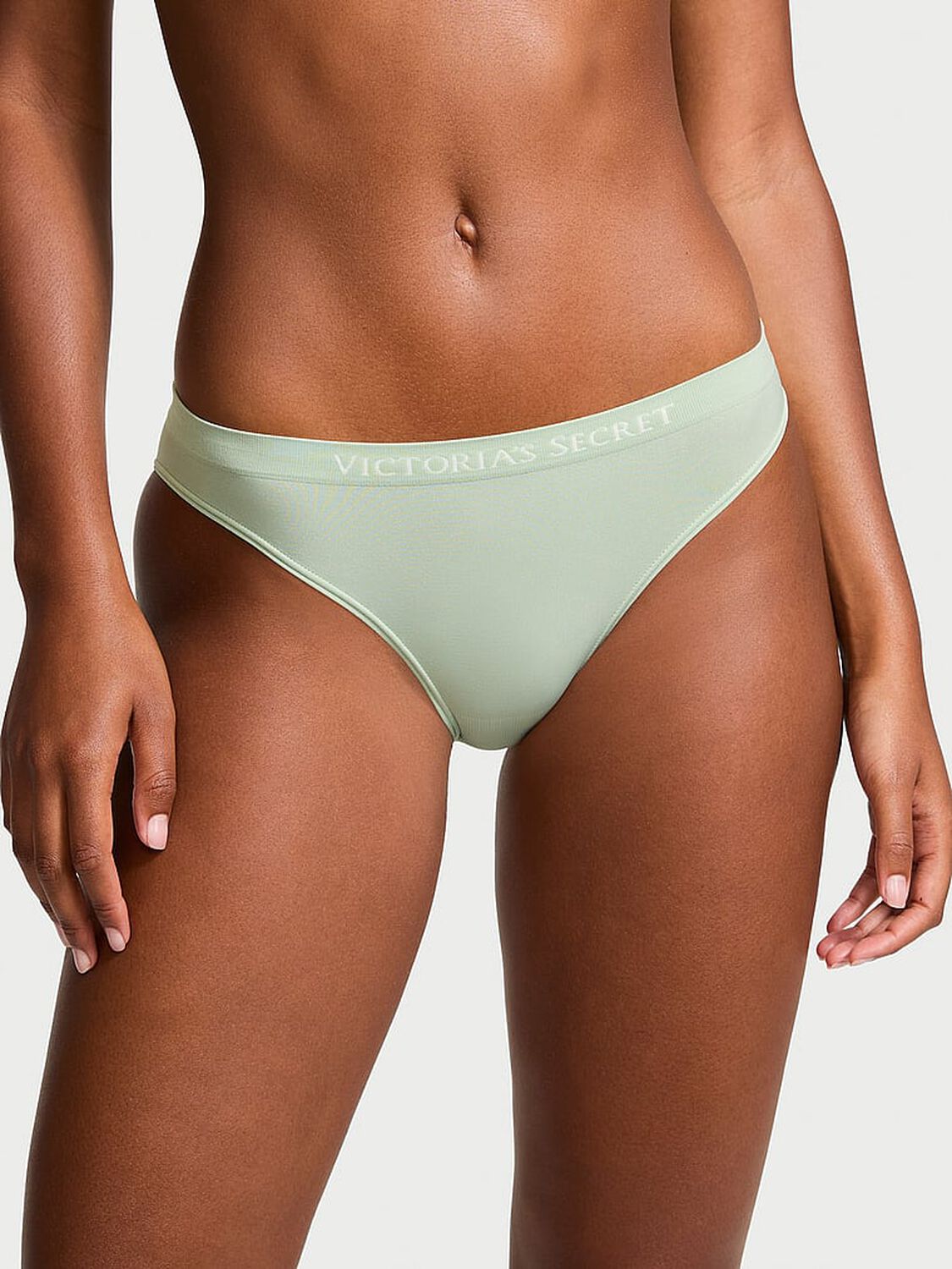 vs Seamless Seamless Bikini Panty Soft Green 1 of 3 