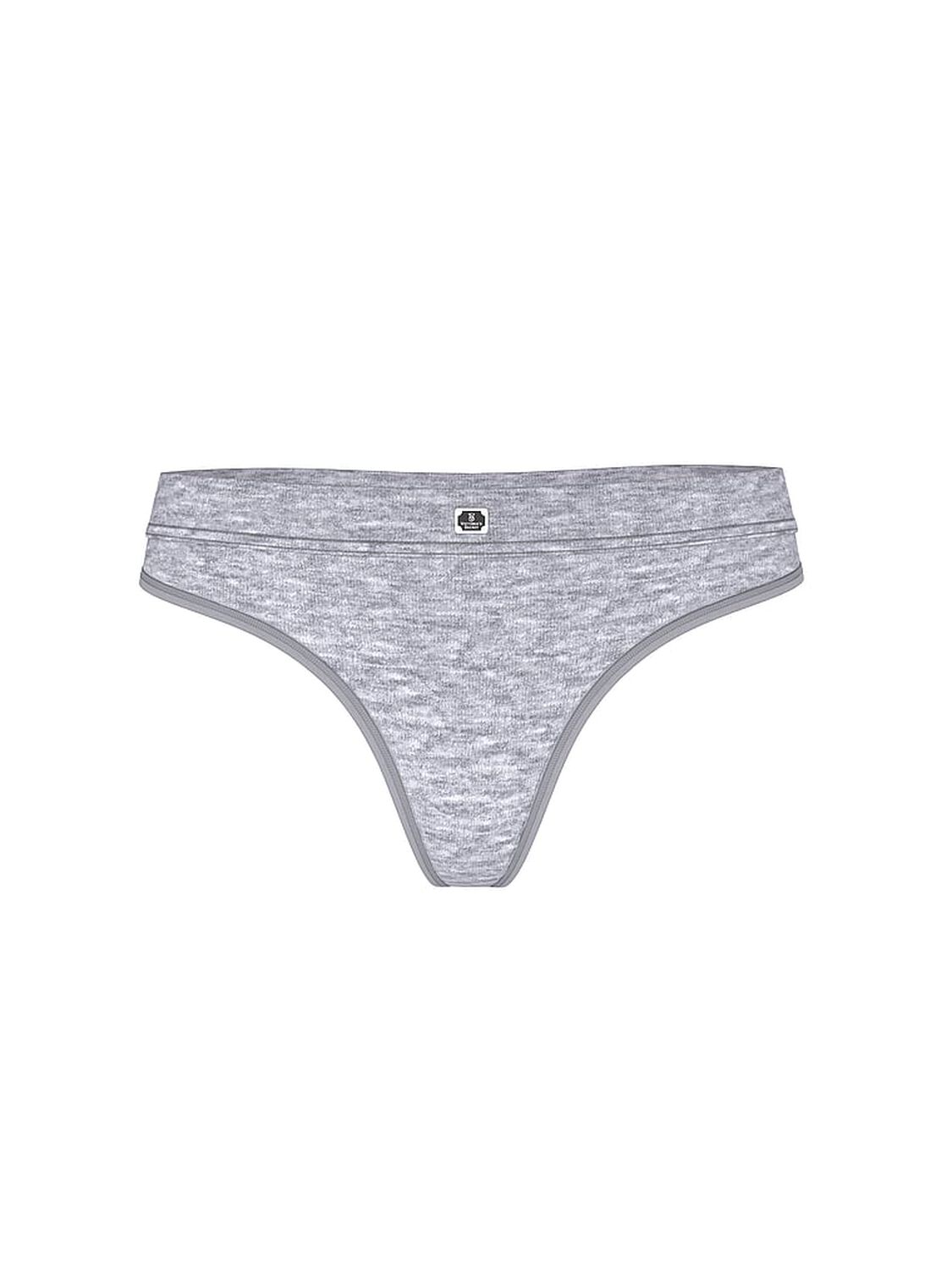 vs Cotton Logo Cotton Thong Panty Heather Grey 2 of 4 