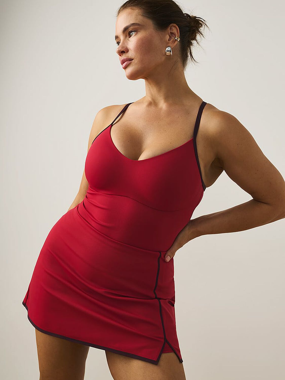 vs Vsx VSX Elevate™ Tipped & Accented Mini Skirt Red Lacquer 3 of 3