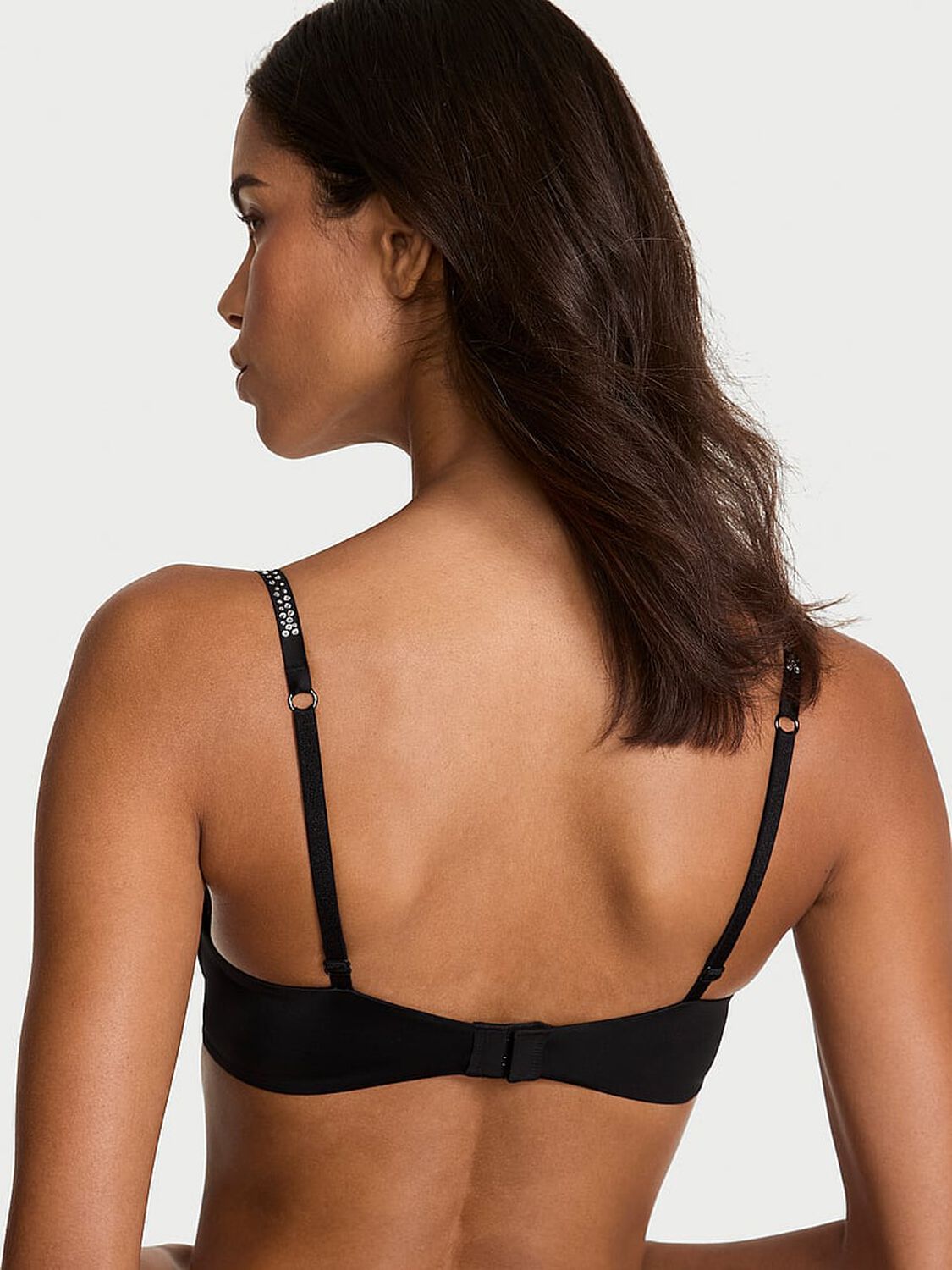 vs Very Sexy Bombshell Add-2-Cups Sparkle Crystal Shine Strap Push-Up Bra Black 2 of 3 