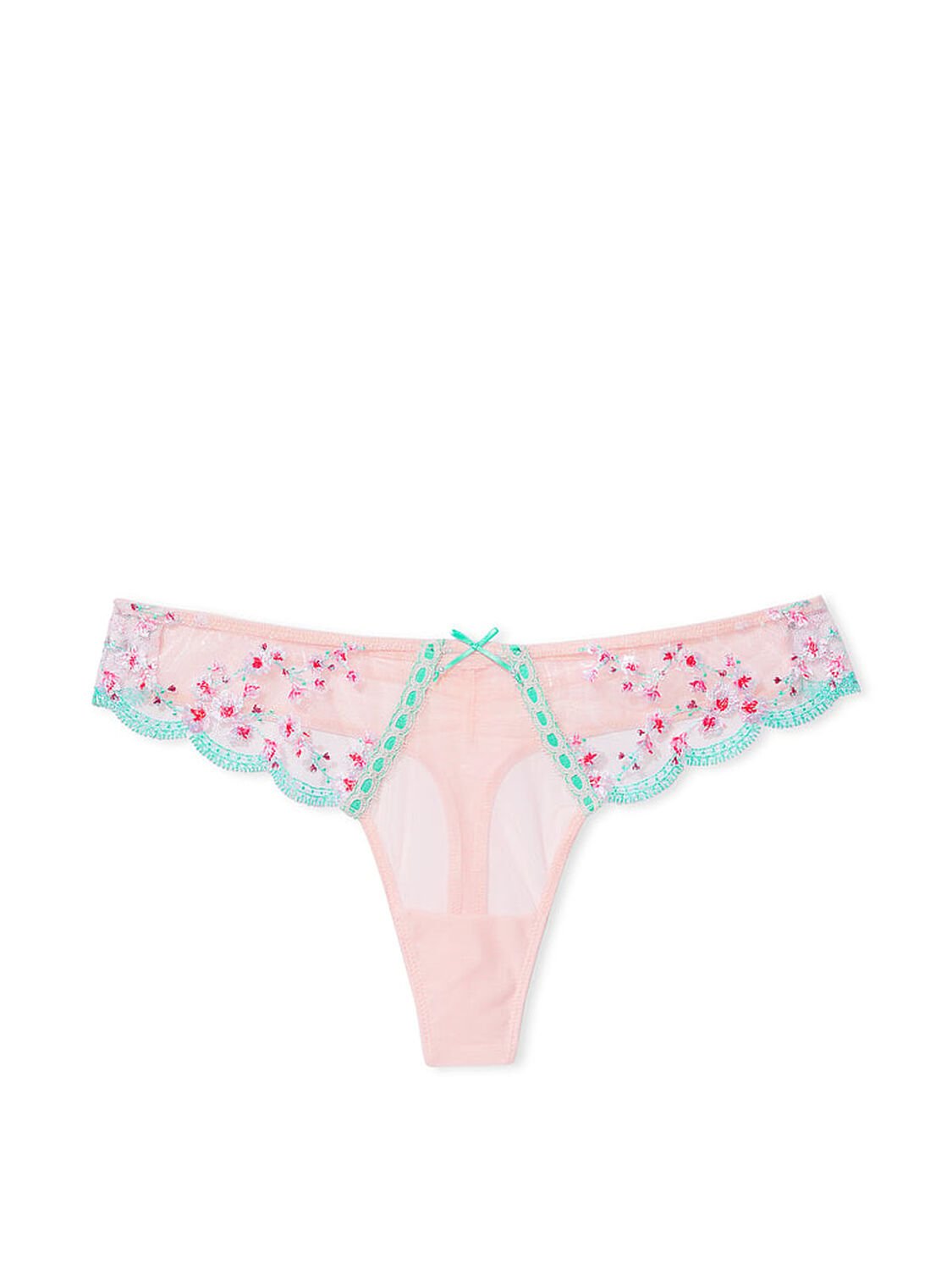 vs Dream Angels Cherry Blossom Embroidery Thong Panty 3 of 4 