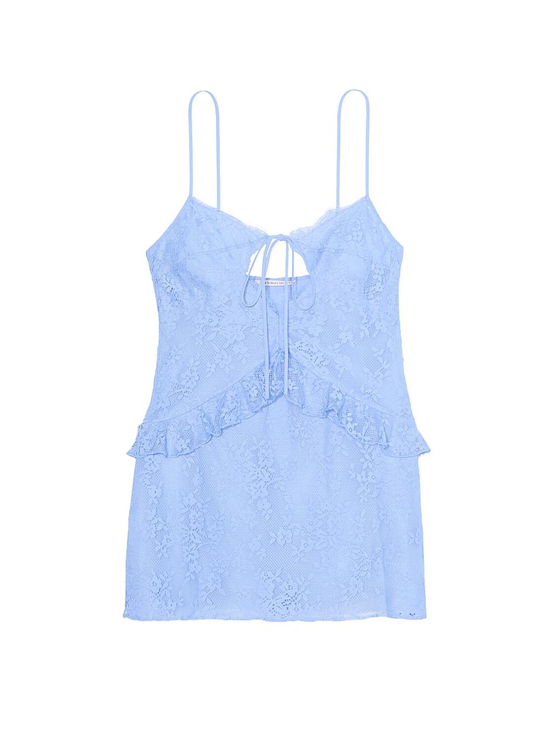 vs Victoria's Secret Dare to Dream Lace Flounce Mini Slip Cameo Blue 3 of 4 