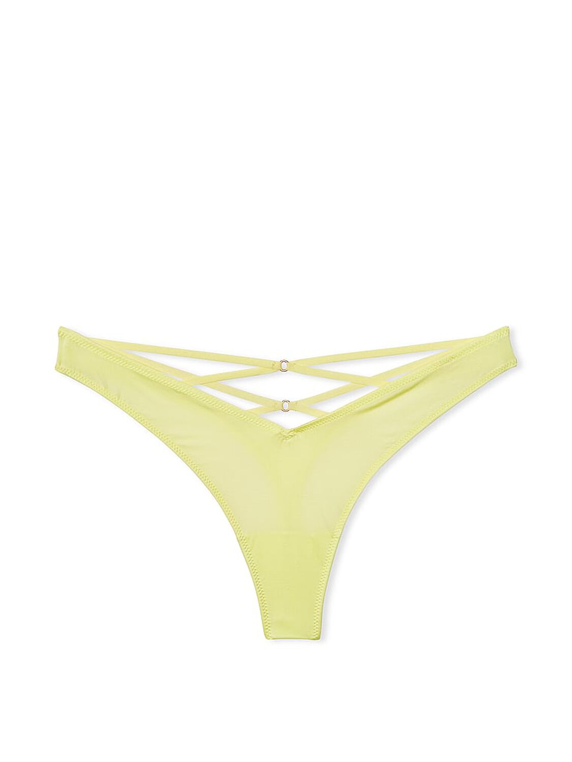 vs Very Sexy Strappy Back High-Leg Thong Panty Citron Glow 3 of 4 