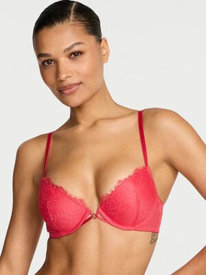 Rose Lace Lightly Lined Plunge Demi Bra