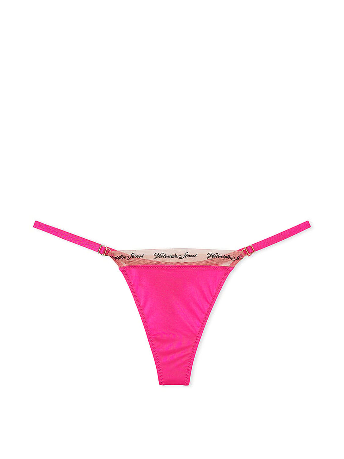vs Very Sexy Logo Embroidery Adjustable Thong Panty Forever Pink 3 of 4 