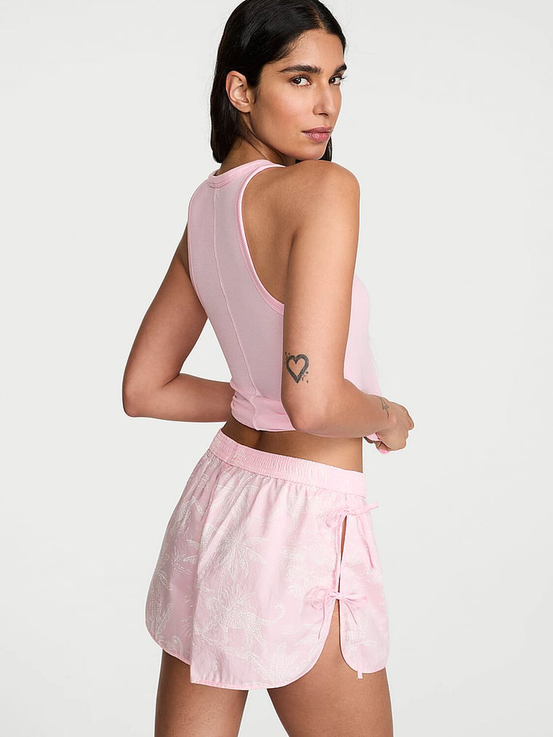 vs Victoria's Secret Mix & Match Sleep Heritage Cotton Pajama Shorts Pink Jungle Toile 2 of 3 