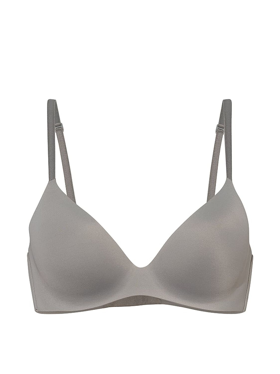 vs Body By Victoria FlexFactor Lightly Lined Plunge Demi Bra Steel Grey 3 of 3 