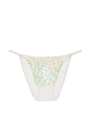 Daisy Chain Embroidery String Bikini Panty