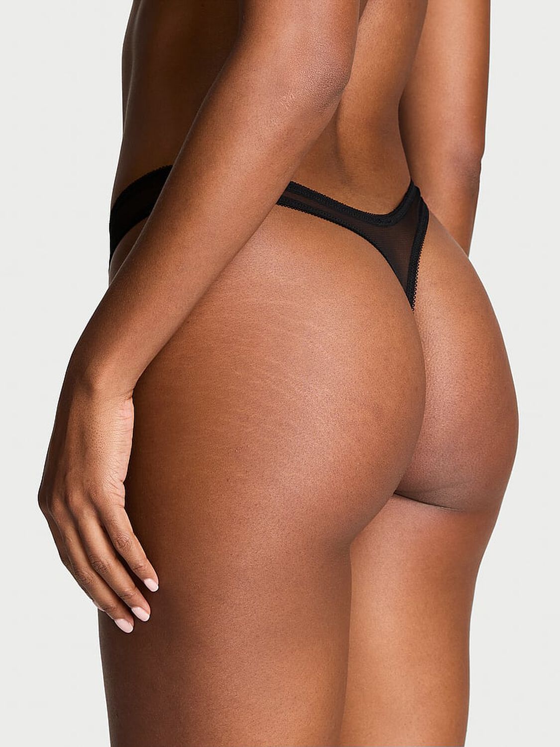 vs Very Sexy Flirty Mesh Thong Panty Black 2 of 4 