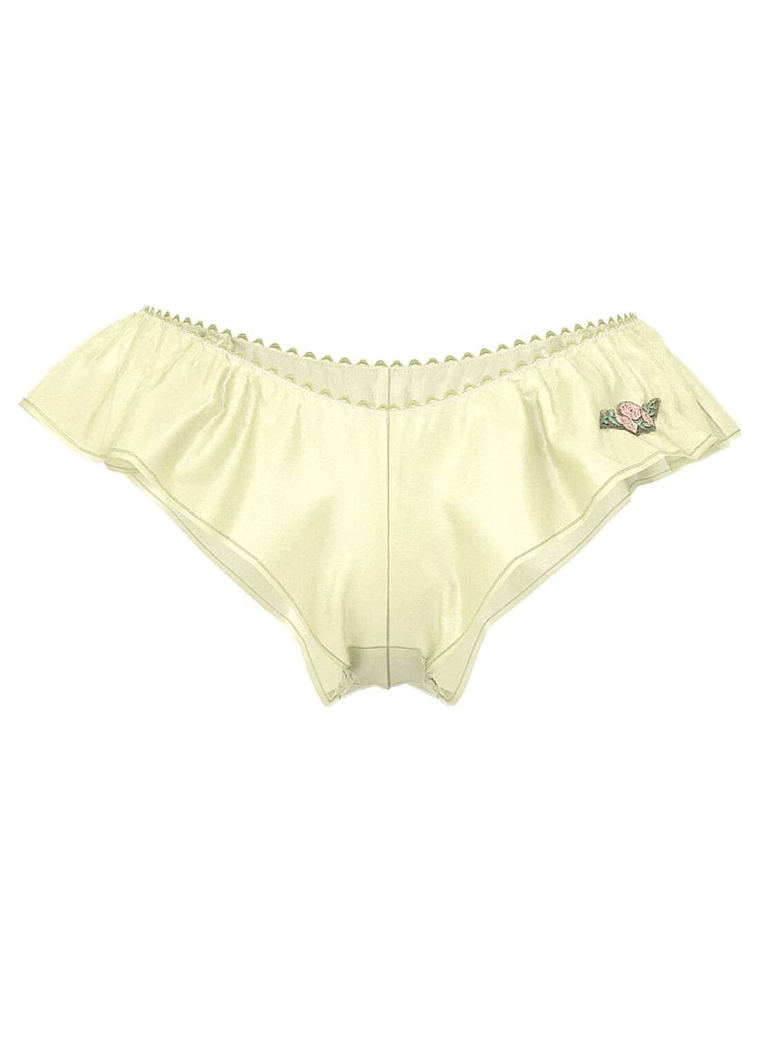 vs Dream Angels Sweet Melody Motif Satin Flutter Brazilian Panty Lemonade 3 of 3 