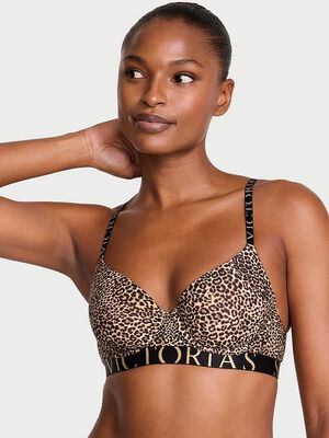 Cotton Exploded Logo Lightly Lined Demi Bra