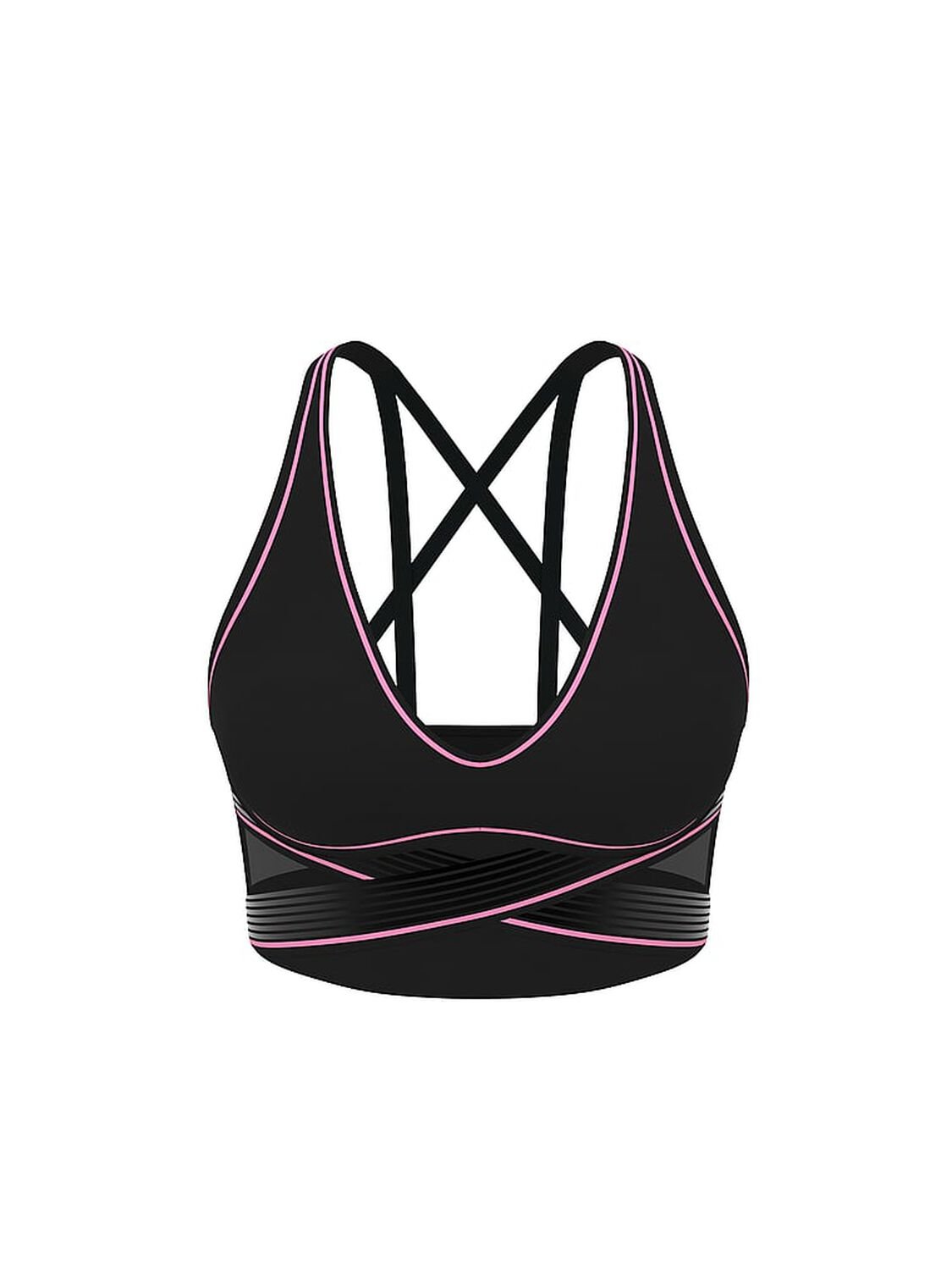 vs Vsx VSX Elevate&trade; Refined Contours Plunge Bra Black & Pink 3 of 4 