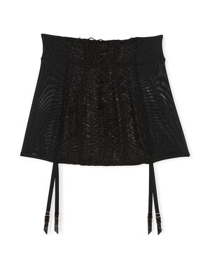 Geo Daisy Lace Corset Garter Skirt