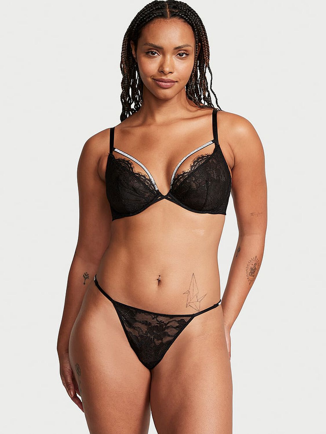 vs Very Sexy Shine Strap Lace V-String Panty 4 of 4 