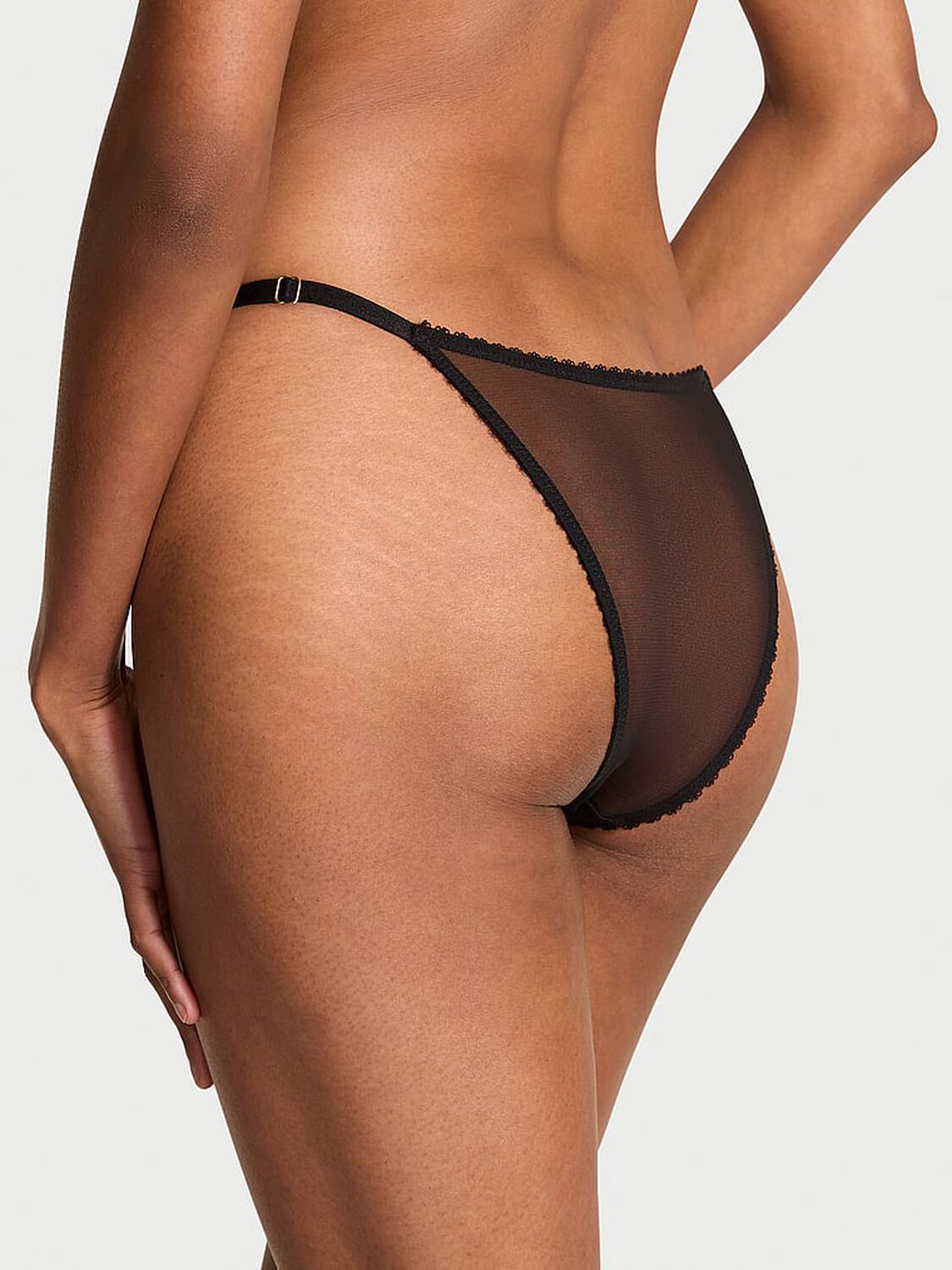 vs Very Sexy Cherry Pop Embroidery Strappy Brazilian Panty Black Cherry Pop 2 of 3 