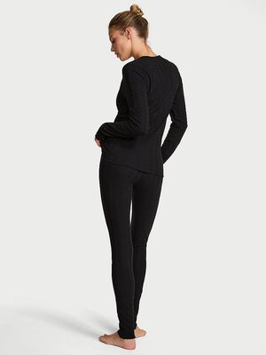 Heart Pointelle Long Pajama Set