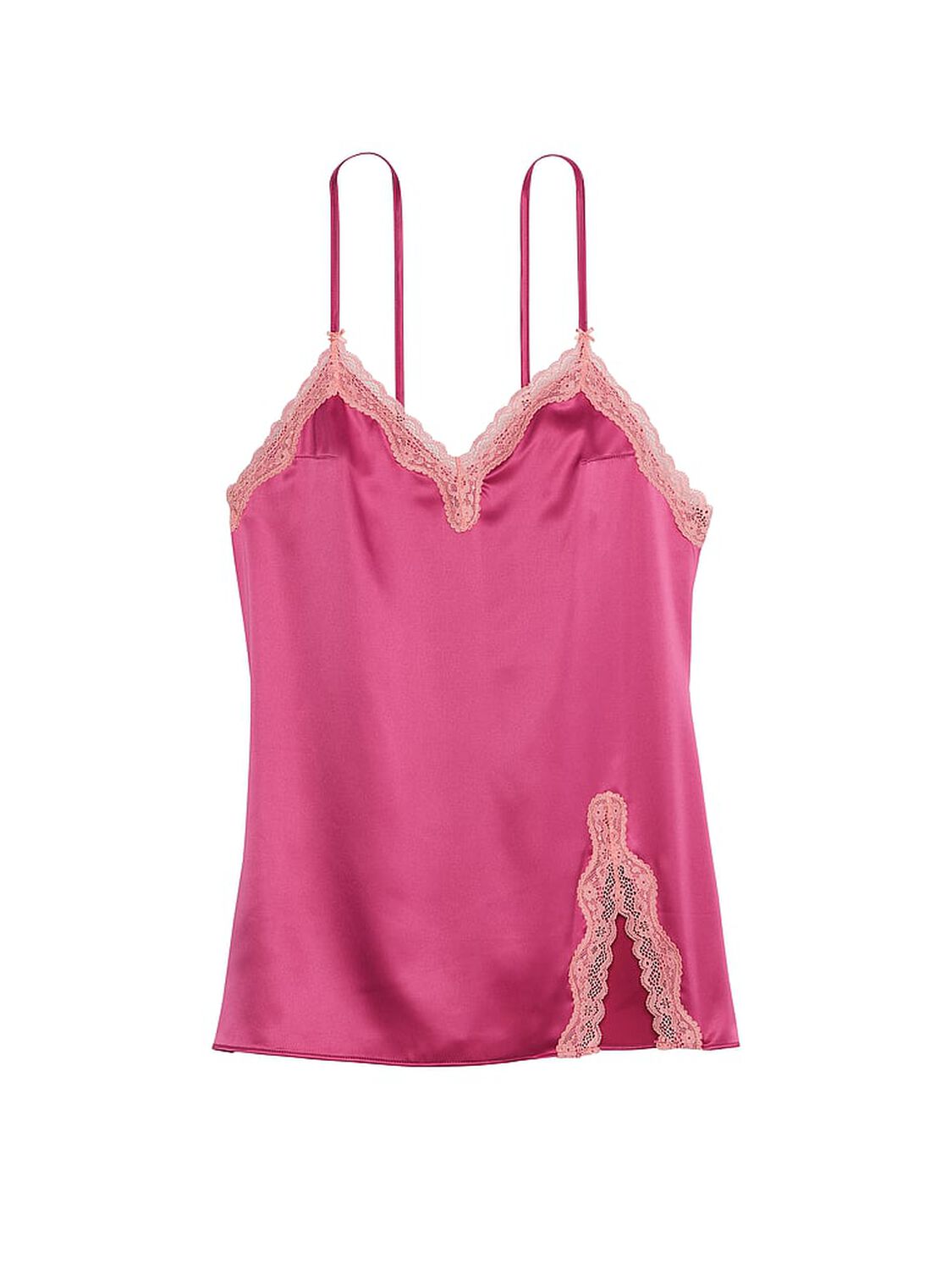 vs Victoria's Secret Tease Satin Lace-Trim Mini Slip Luscious Rose 3 of 3 