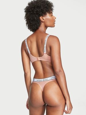 Logo Cotton Thong Panty