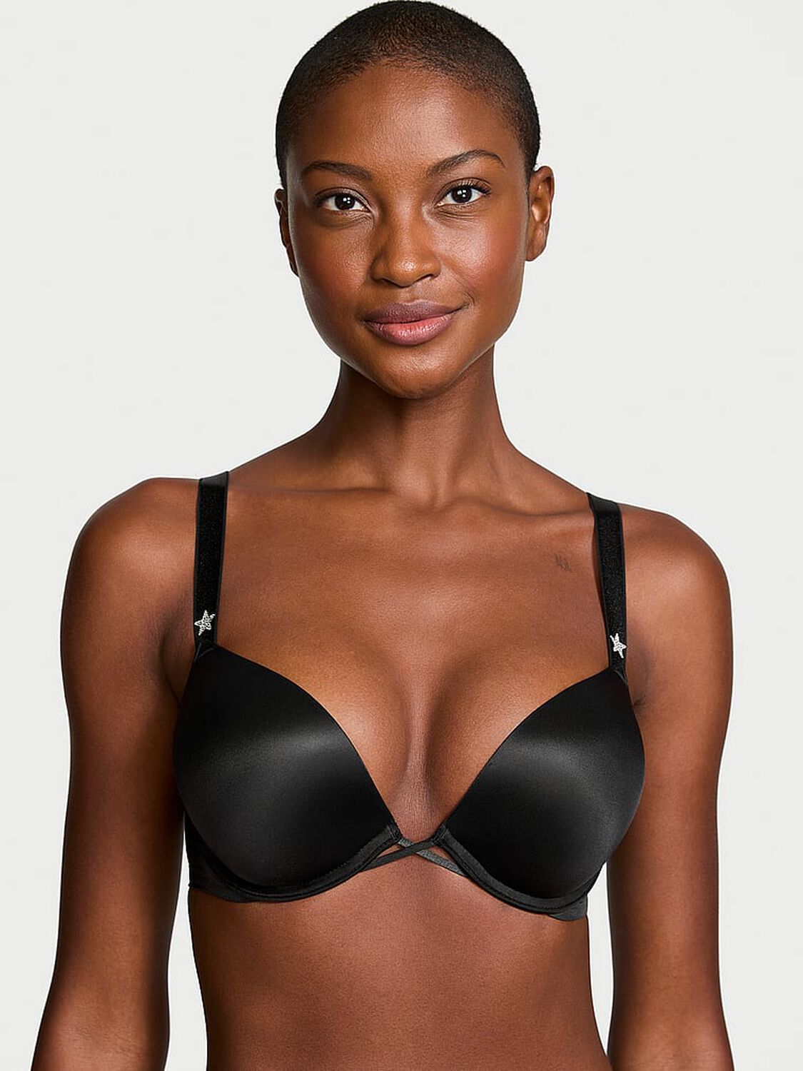 vs Very Sexy Bombshell Add-2-Cups Starstruck Shine Push-Up Bra Black 1 of 4 