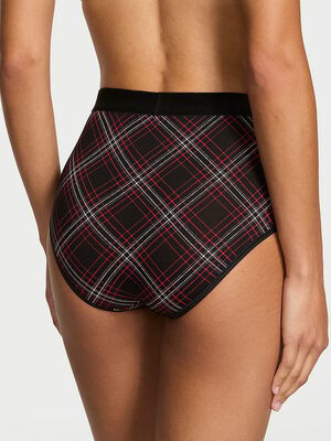 Logo Cotton Shine Patch Velvet Modern Brief Panty