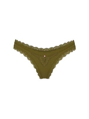Lace-Trim Brazilian Panty